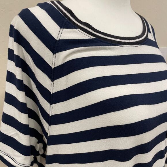 ~ Abercrombie & Fitch Womens Sleep Shirt Night Gown Blue Stretchy Short Sleeve - Picture 2 of 10